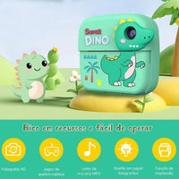 Kids Dual Camera Instant Digital Print Camera - Dinosaur