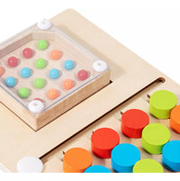 Wooden Four Color Puzzle Game Board