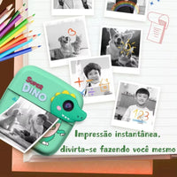 Kids Dual Camera Instant Digital Print Camera - Dinosaur
