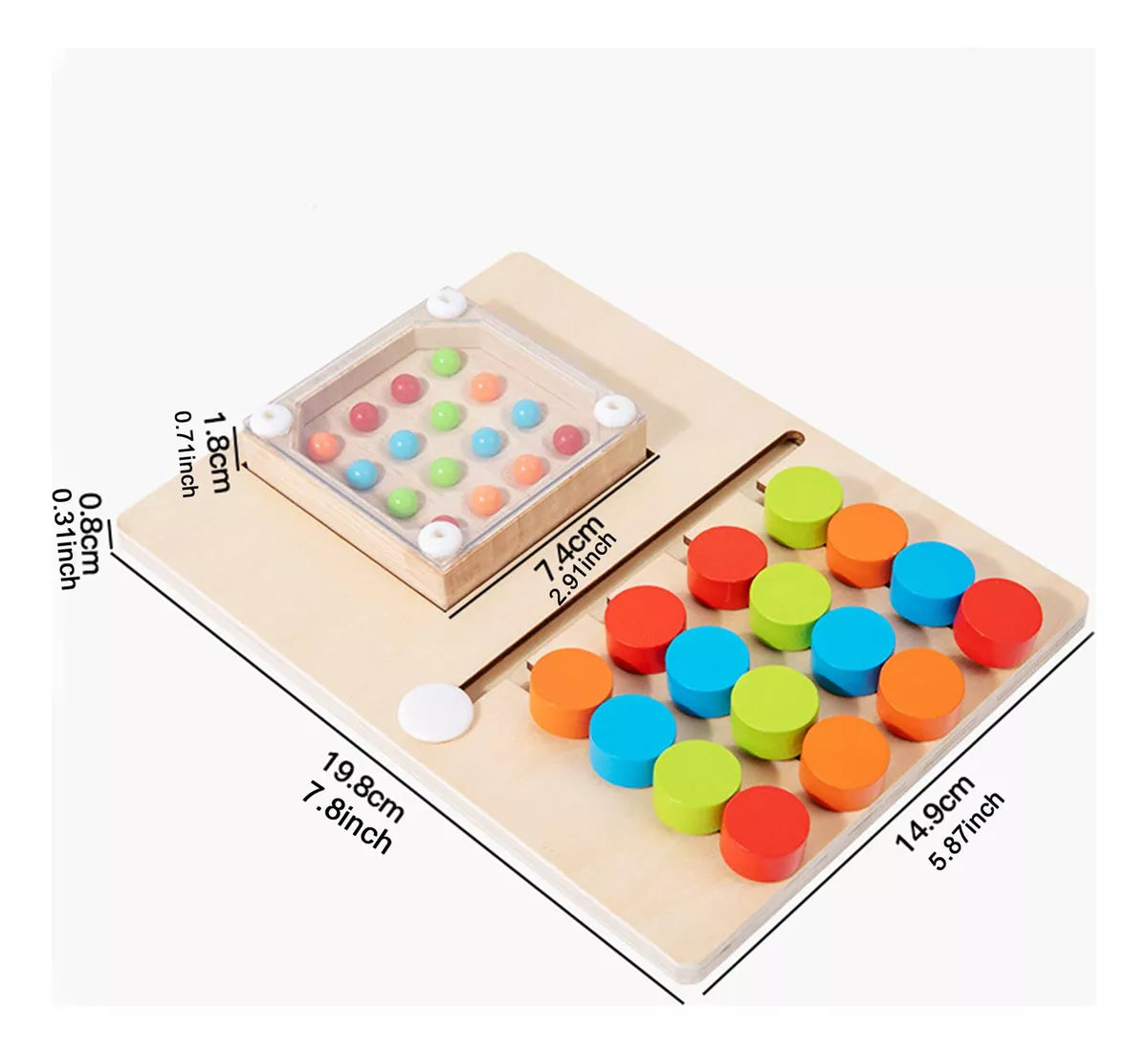 Wooden Four Color Puzzle Game Board