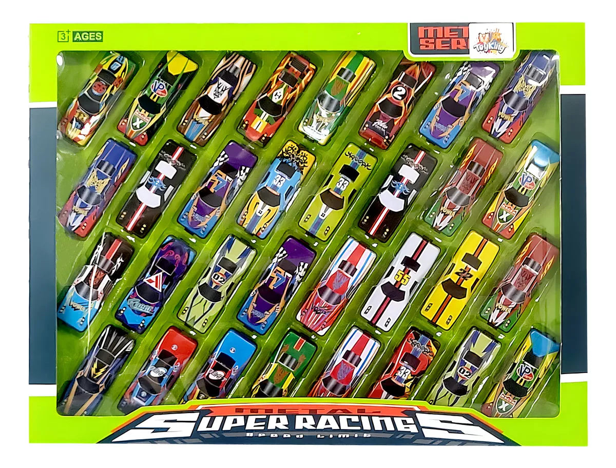 36Pcs Mini Diecast Inertial Super Racing Cars Set