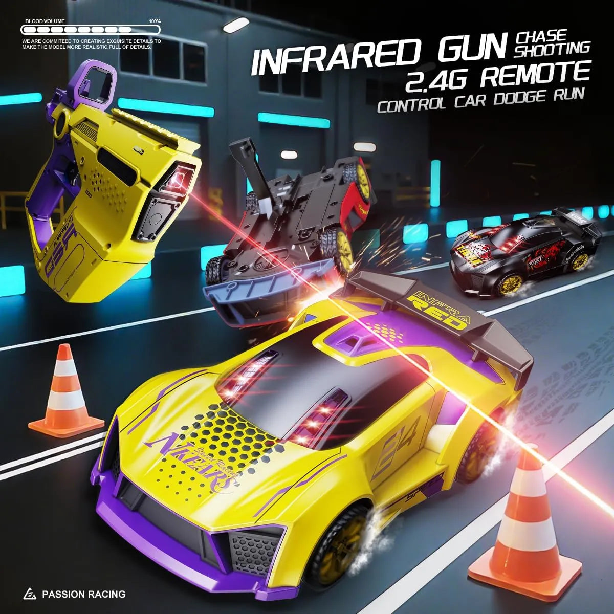 2.4G Infrared Laser Shooting Remote Control Racing Car