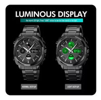 SKMEI Dual Time Quartz Stainless Steel Watch - Copy