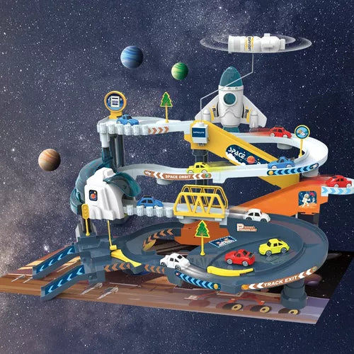 Electric Orbital Space Track Set With Cars & Map