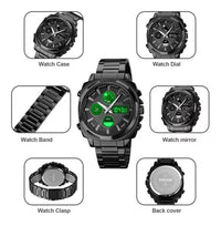 SKMEI Dual Time Quartz Stainless Steel Watch - Copy