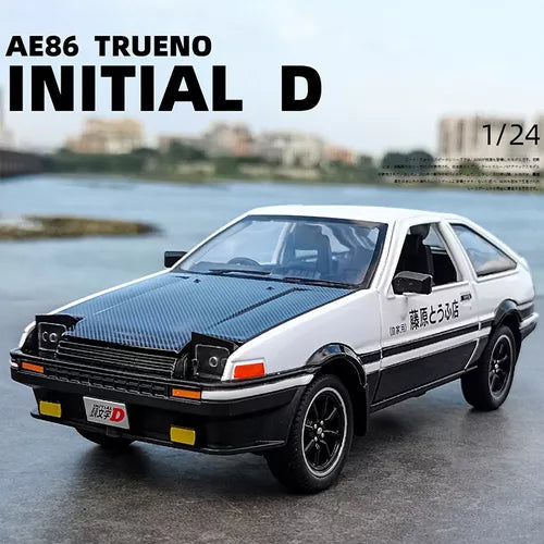 1:24 Diecast Toyota Trueno AE86 Initial D Model Car