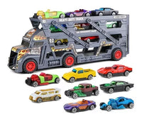 Foldable Car Launcher Transporter With 8Pcs Alloy Cars