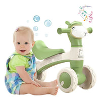 Alpaca Ride-on Baby Foot To Floor Balance Bike - Green