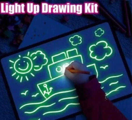 Draw With Lights Fun Painting Board With Nightlight Pen