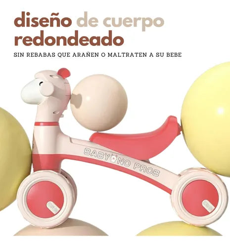 Alpaca Ride-on Baby Foot To Floor Balance Bike - Pink