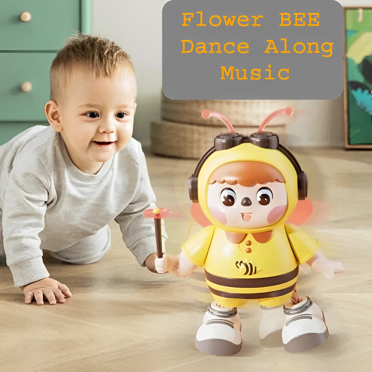 Cute Dancing Bee With Soft Lights & Music