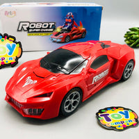 Deformation Robot Super Change Car With Lights & Music