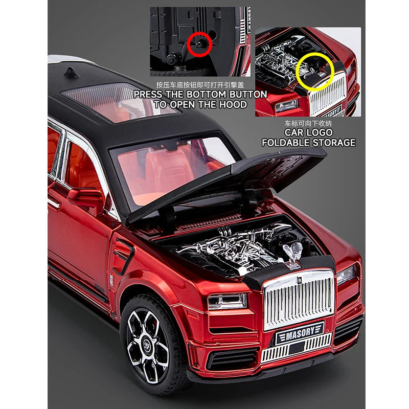 1:24 Diecast Rolls Royce Masory Cullinan V12 Model