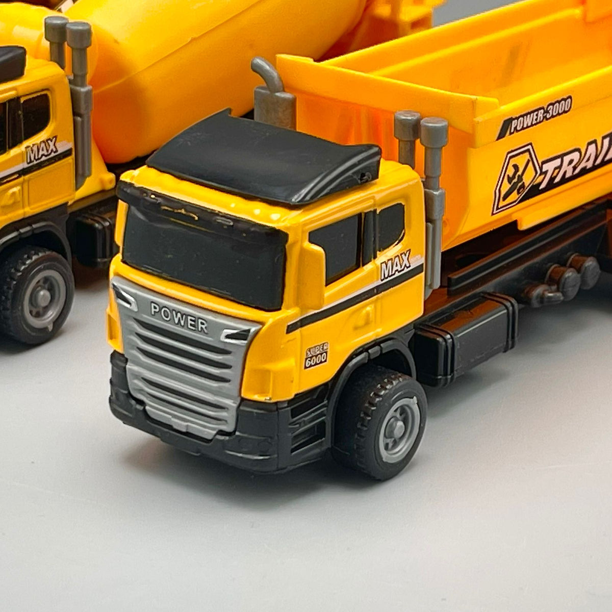Miniature Diecast Metal Construction Trucks - Set of 3