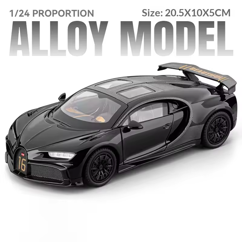 1:24 Diecast Bugatti Chiron Hypercar Model