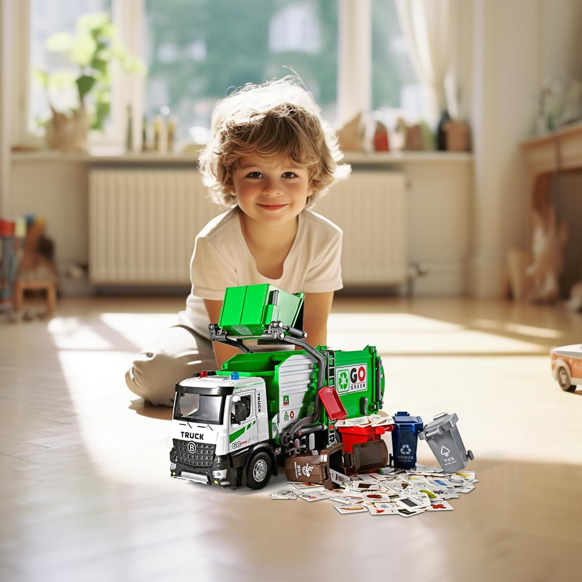 Diecast City Garbage Truck Model