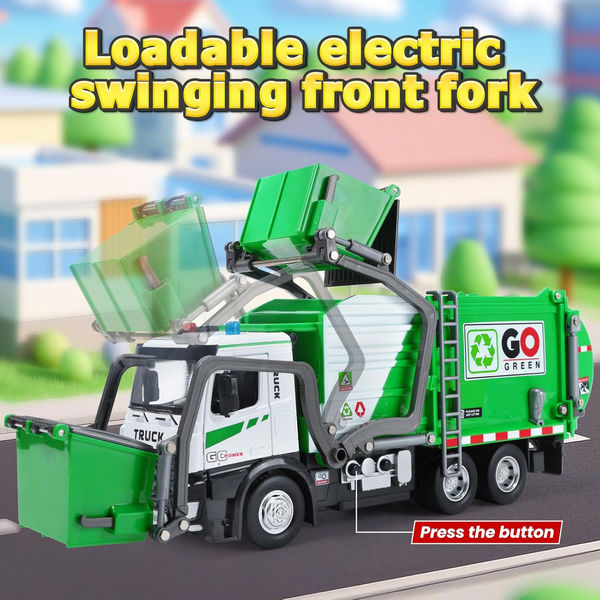 Diecast City Garbage Truck Model