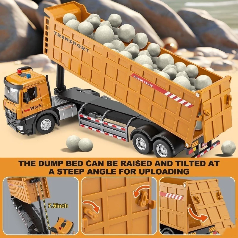 Diecast Dump Trailer Truck Model