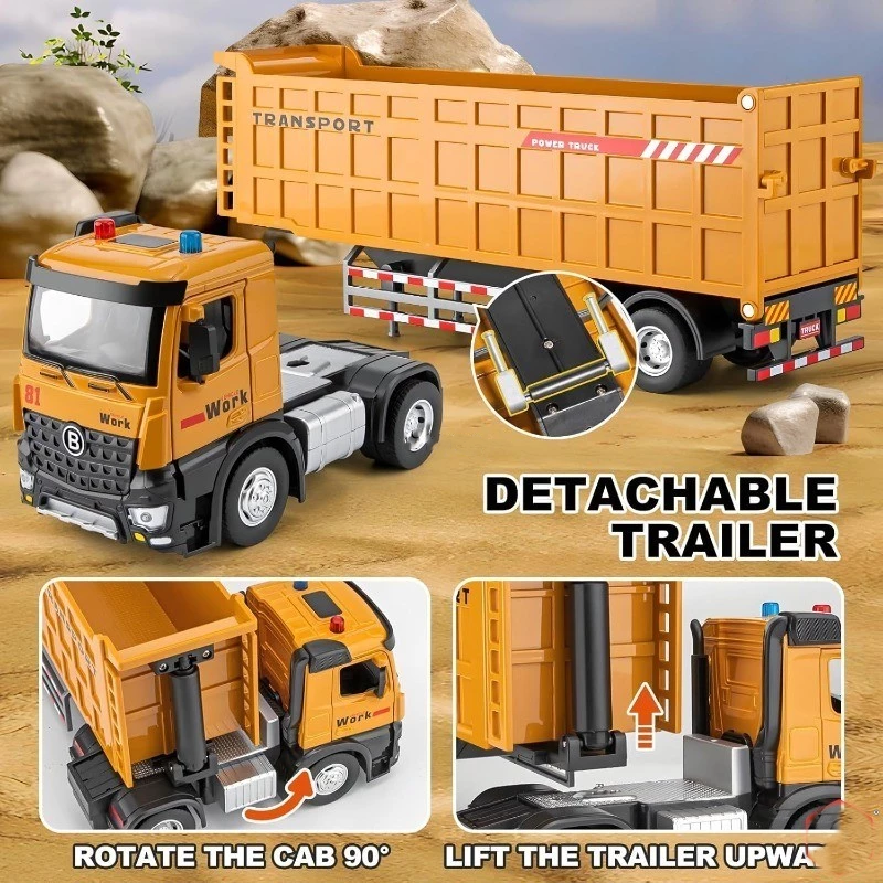 Diecast Dump Trailer Truck Model
