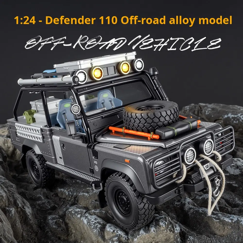 1:24 Diecast Land Rover Defender 110 Off-Road Model