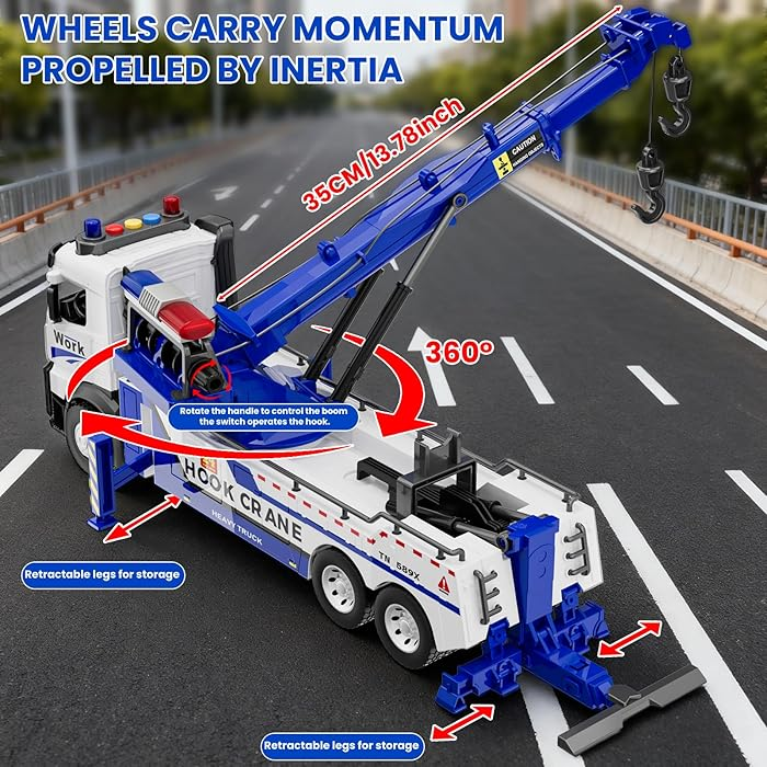 Diecast Police Tow Truck Model