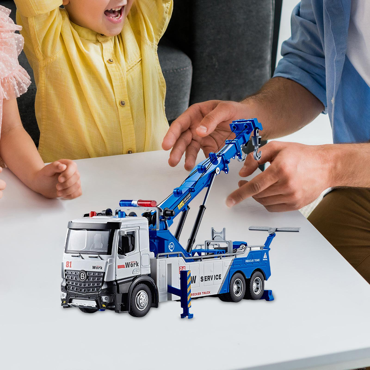 Diecast Police Tow Truck Model
