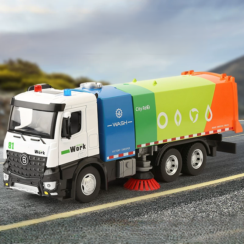 Diecast Sanitation City Wash Truck