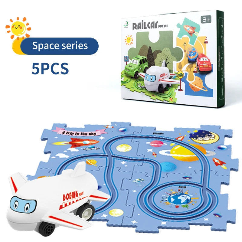 DIY Track Electronic Car Puzzle Set - Space Series
