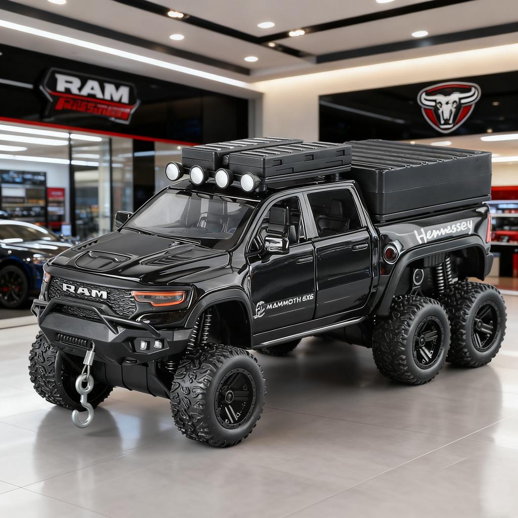 1:32 Diecast Dodge RAM Camping Model Truck 