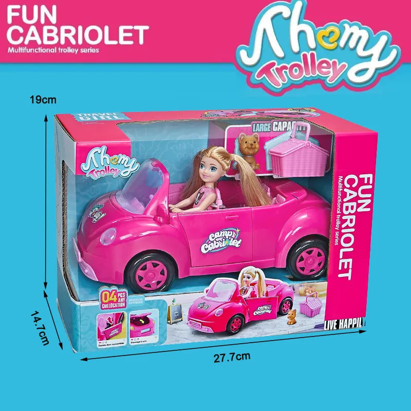Fun Cabriolet Travel Girl