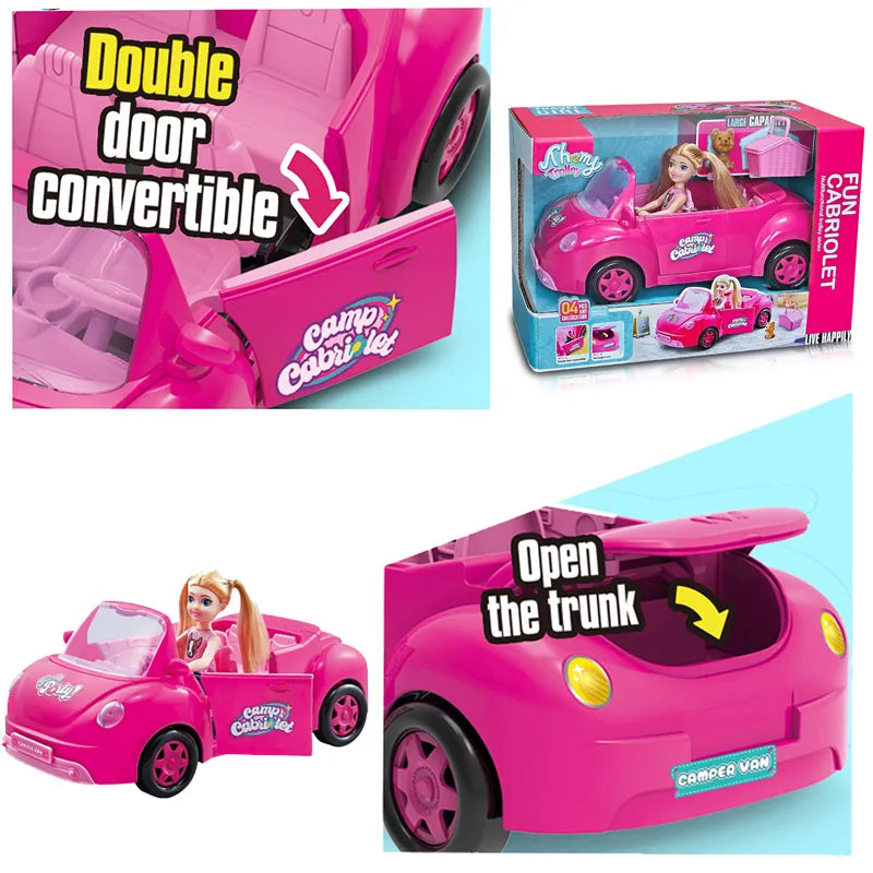 Fun Cabriolet Travel Girl