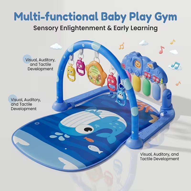 Dolphin Themed Baby Musical Piano Play Gym