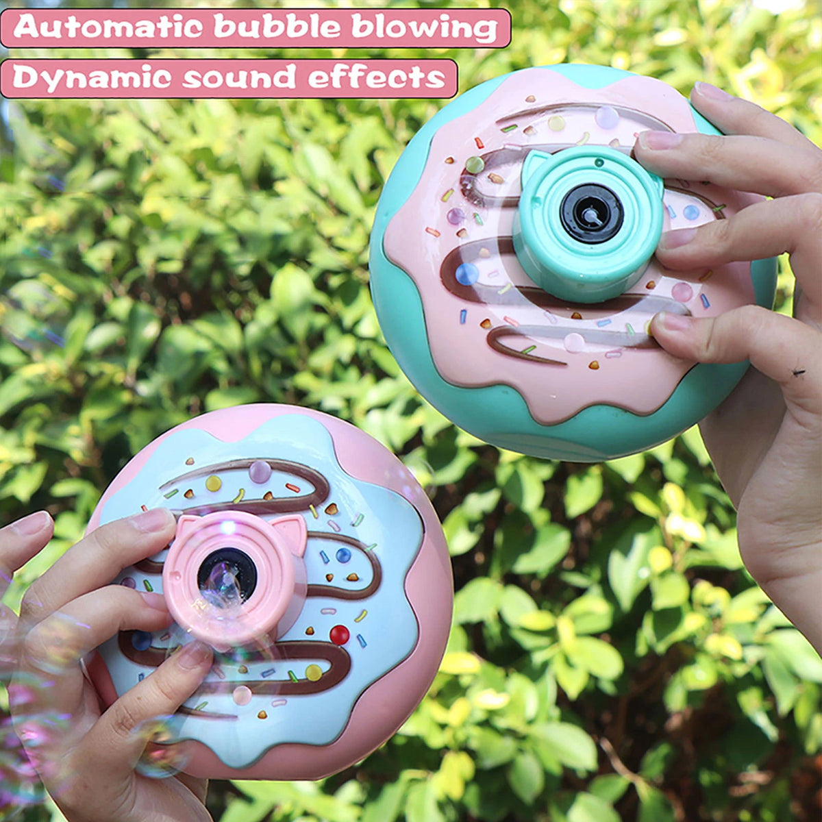 Children's Electric Donut Bubble Machine
