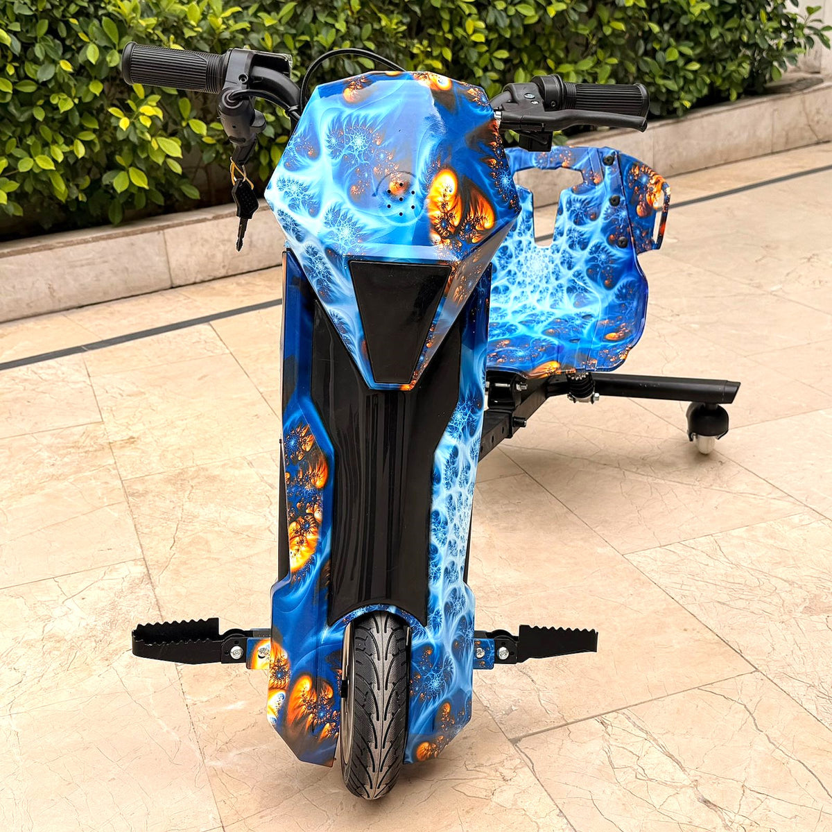 Electric Drifting Scooter With Bluetooth Music & Lights - Blue