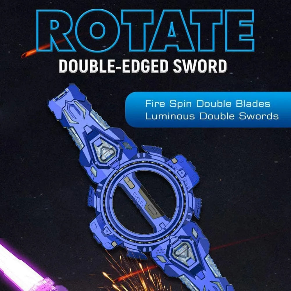 Dual-Head Rotate Sword With Spark & Lights