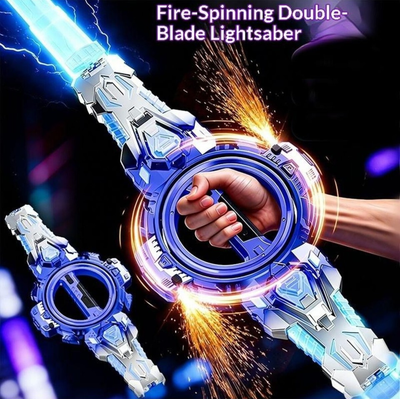 Dual-Head Rotate Sword With Spark & Lights