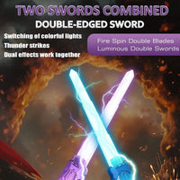 Dual-Head Rotate Sword With Spark & Lights