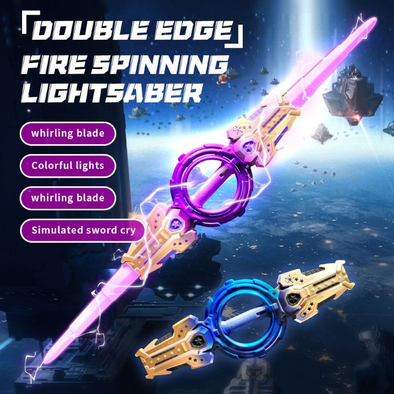 Dual-Head Rotating Sword With Light & Sound