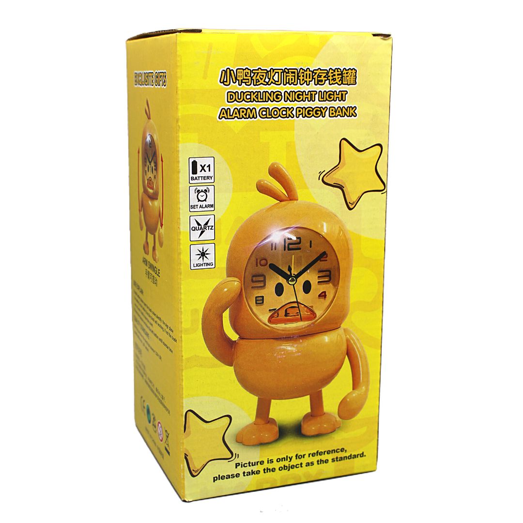 Duckling Night Light Alarm Clock Piggy Bank