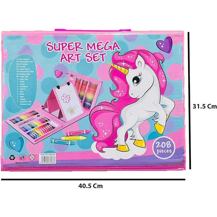 208Pcs Premium Unicorn Kids Super Mega Art Set