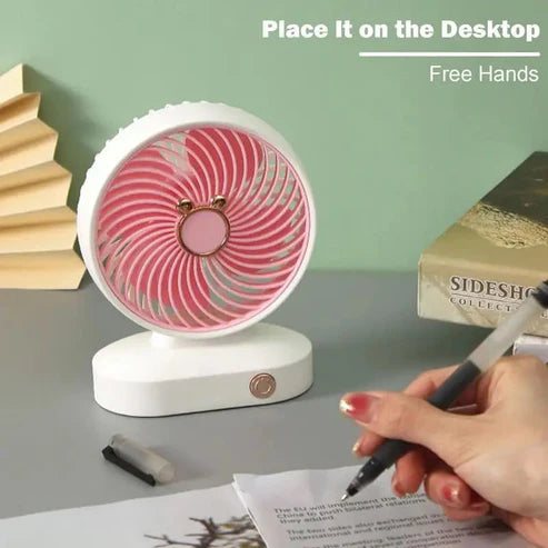 Mini Rechargeable Two Speed Table Fan