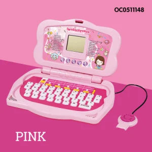 20 Activities Kids Intellectual Mouse Control Laptop - Pink