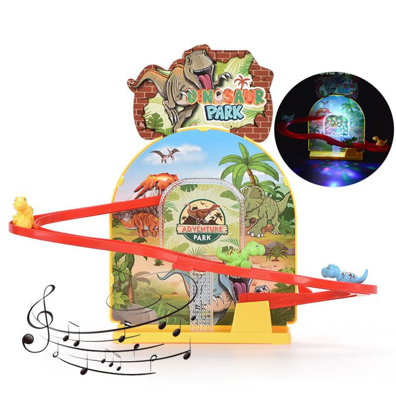 3D Dinosaur Chase & Race Track with Lights & Sound
