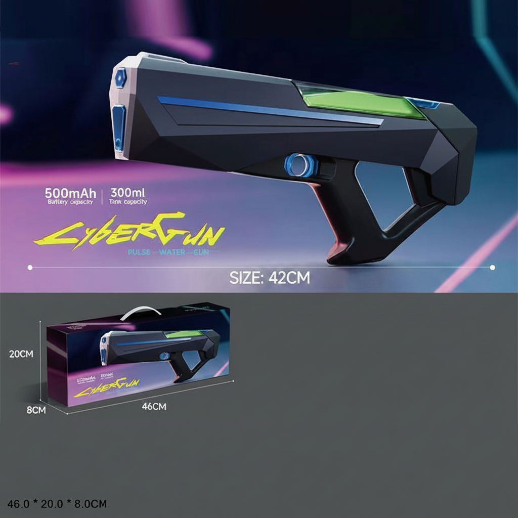 Electric 500mAh Water Shooting Cyber Gun