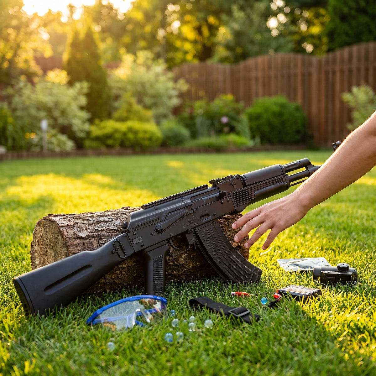Electric AK-74U Gel Blaster Shooting Gun