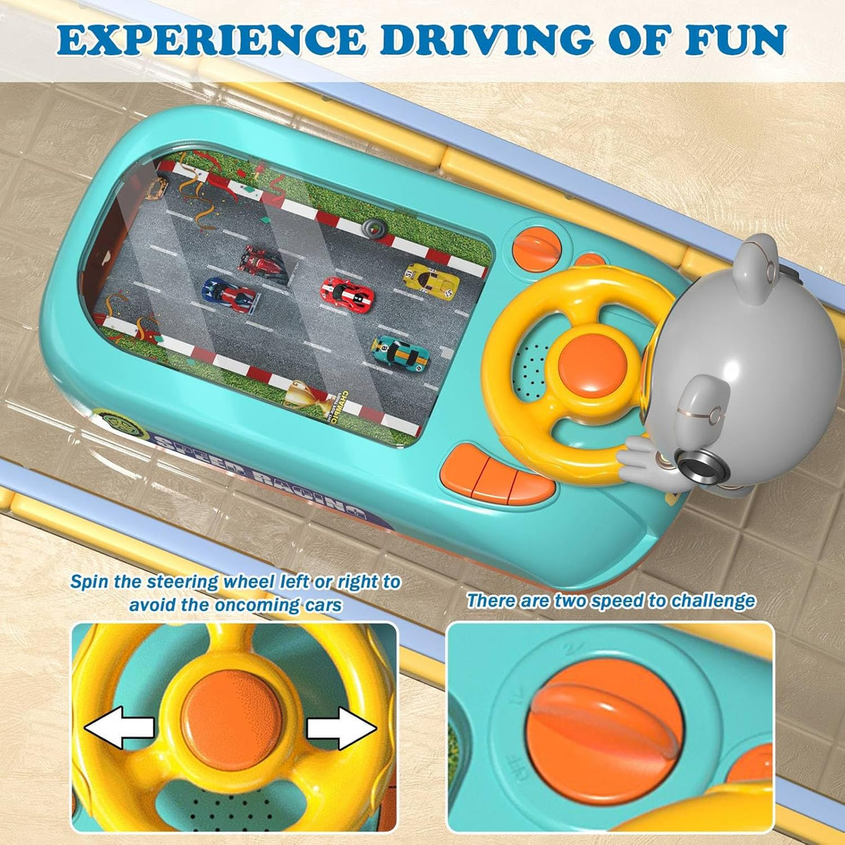 Electric Car Racing Adventure Steering Wheel Game