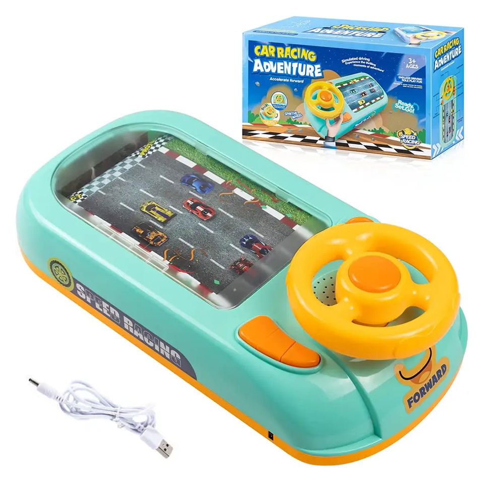 Electric Car Racing Adventure Steering Wheel Game