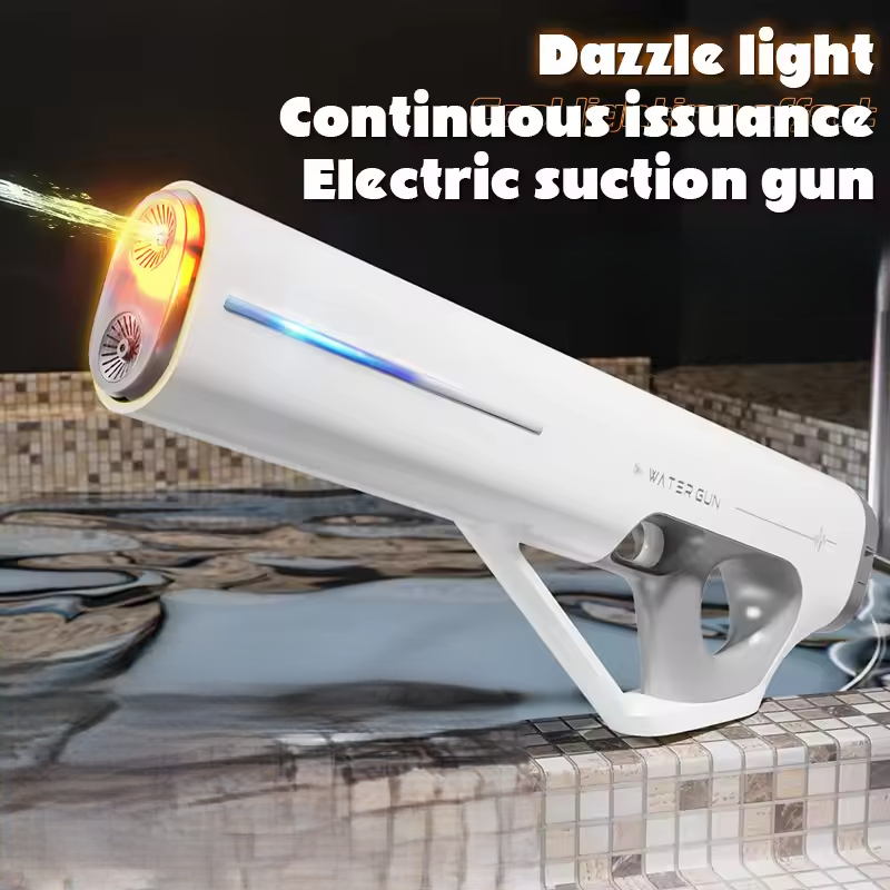 Electric Continuous Firing Water Shooting Gun With Spitfire Lamp