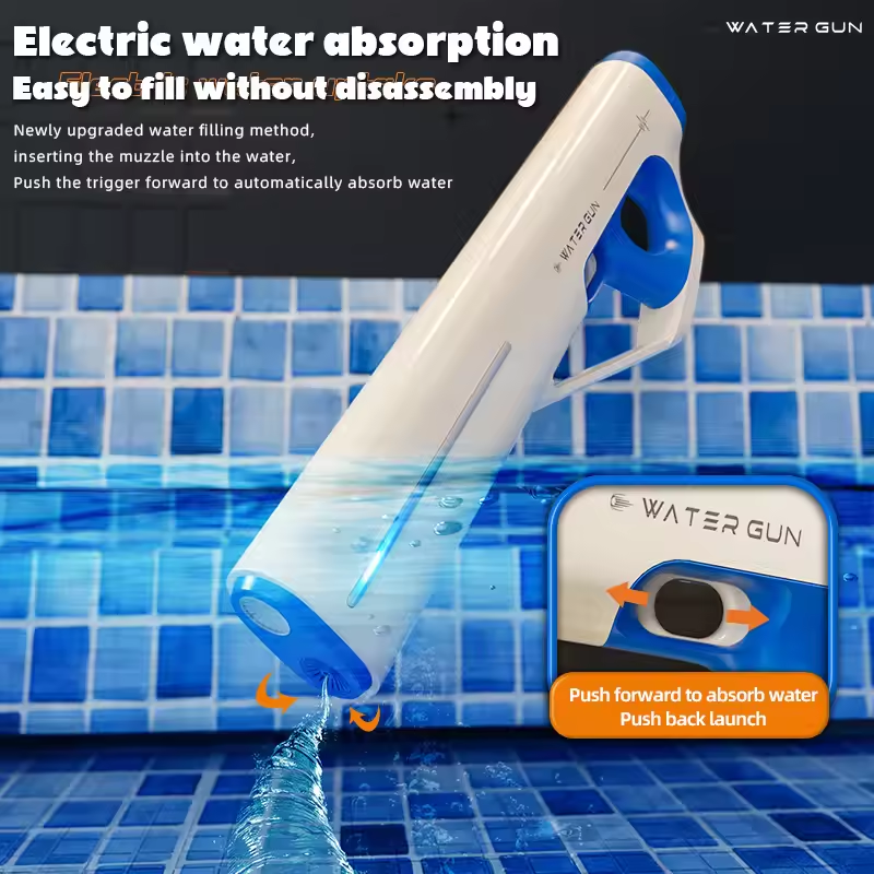 Electric Continuous Firing Water Shooting Gun With Spitfire Lamp