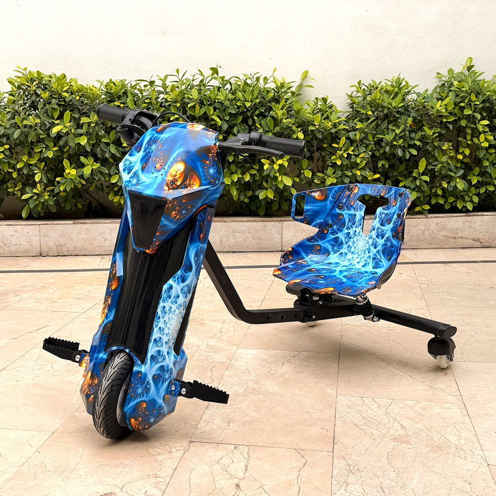 Electric Drifting Scooter With Bluetooth Music & Lights - Blue